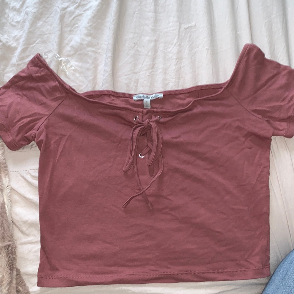 CHARLOTTE RUSSE blush crop top